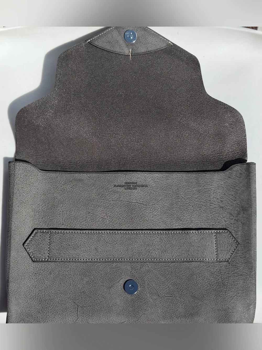 New Boldrini Selleria Italian Leather Clutch Bag Genuine Florentine Vacchetta